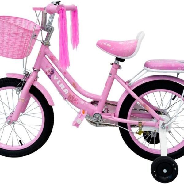 VLRA 16-Inch Pink Kids Bicycle with Front Basket and Training Wheels for Girls in UAE